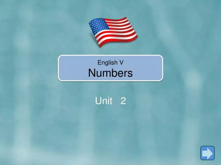 english v numbers