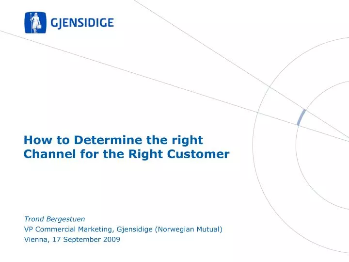 how to determine the right channel for the right customer
