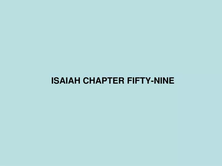 isaiah chapter fifty nine