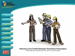 Welcome to the Forklift Refresher PowerPoint Presentation.