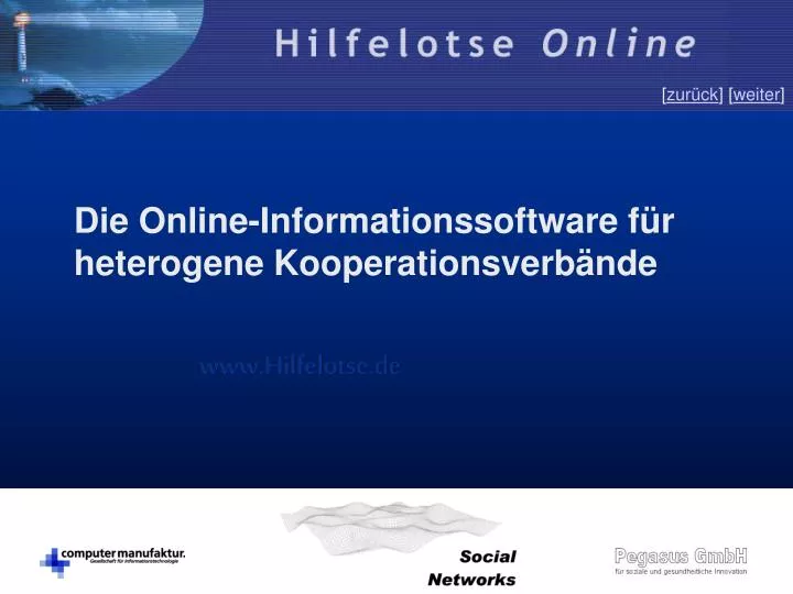 die online informationssoftware f r heterogene kooperationsverb nde