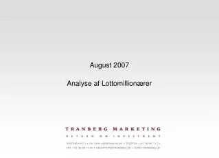 august 2007 analyse af lottomillion rer
