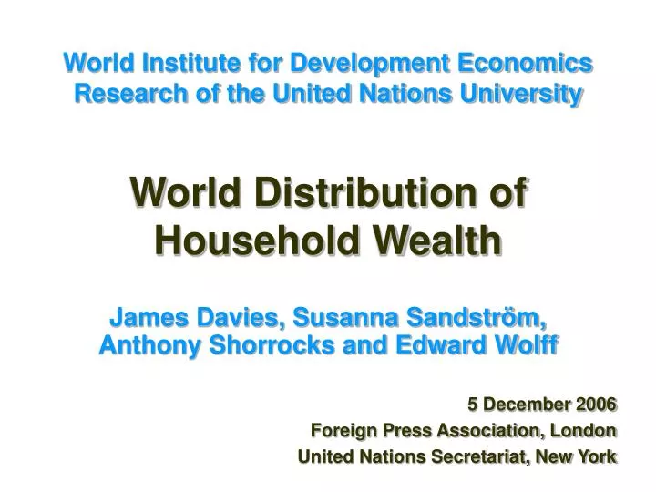 world distribution of household wealth