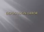 DCPDS Login error - slide 1