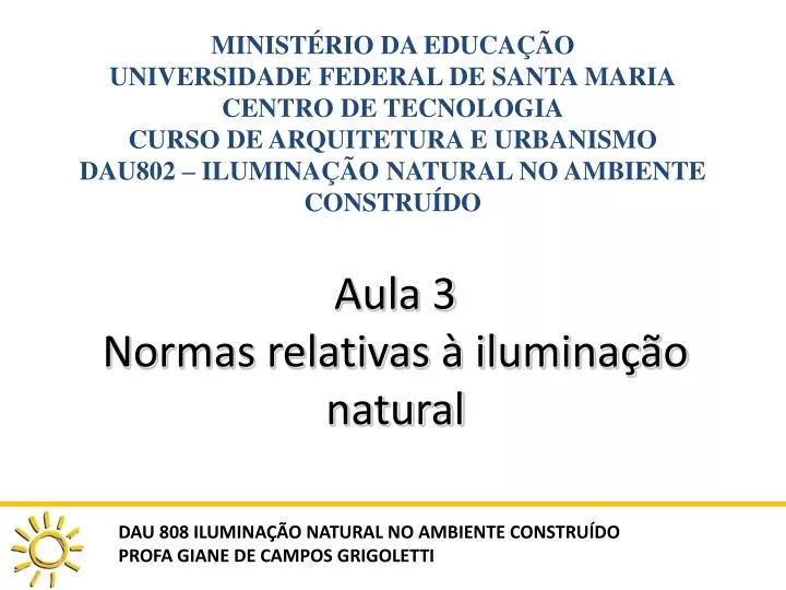 aula 3 normas relativas ilumina o natural