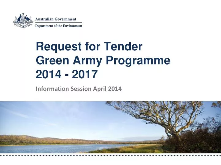 request for tender green army programme 2014 2017