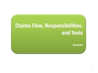 Claims Flow, Responsibilities, and Tools Scenarios
