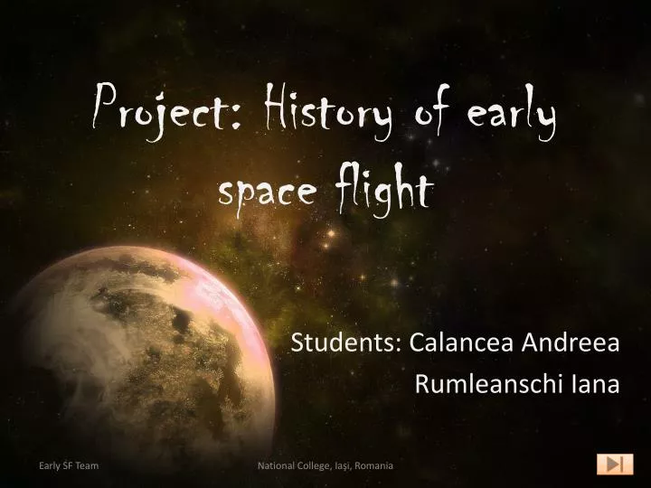 project history of early space flight