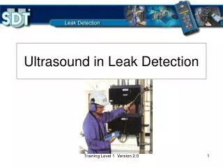 Ultrasound in Leak Detection