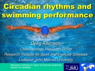 Circadian rhythms and swimming performance