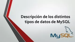 descripci n de los distintos tipos de datos de mysql