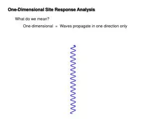 One-Dimensional Site Response Analysis