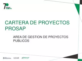 cartera de proyectos prosap