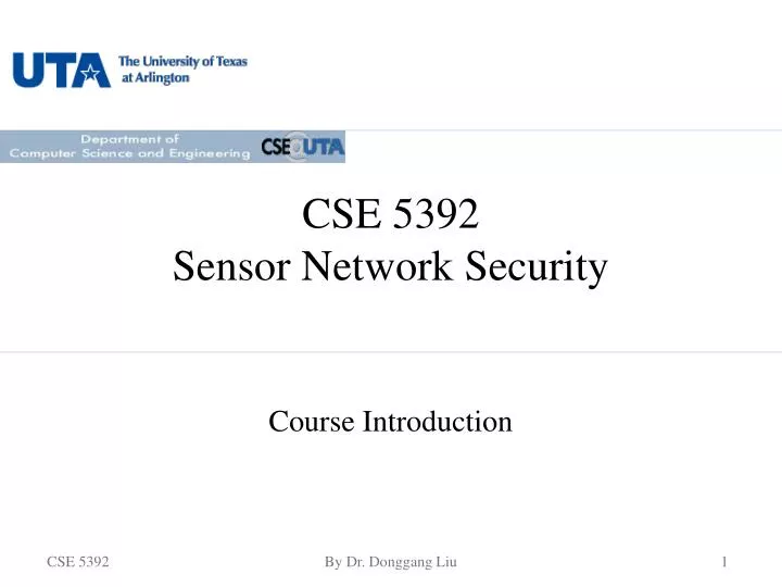 cse 5392 sensor network security