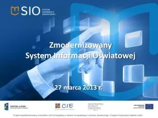 zmodernizowany system informacji o wiatowej