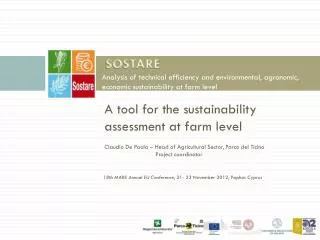 A tool for the sustainability assessment at farm level