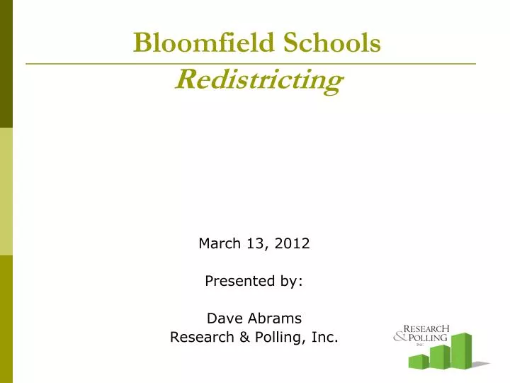 bloomfield schools redistricting