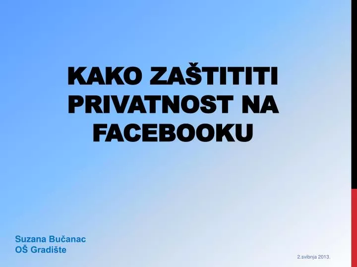 kako za tititi privatnost na facebooku