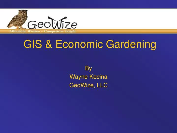 gis economic gardening