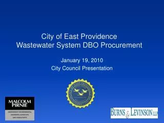 City of East Providence Wastewater System DBO Procurement
