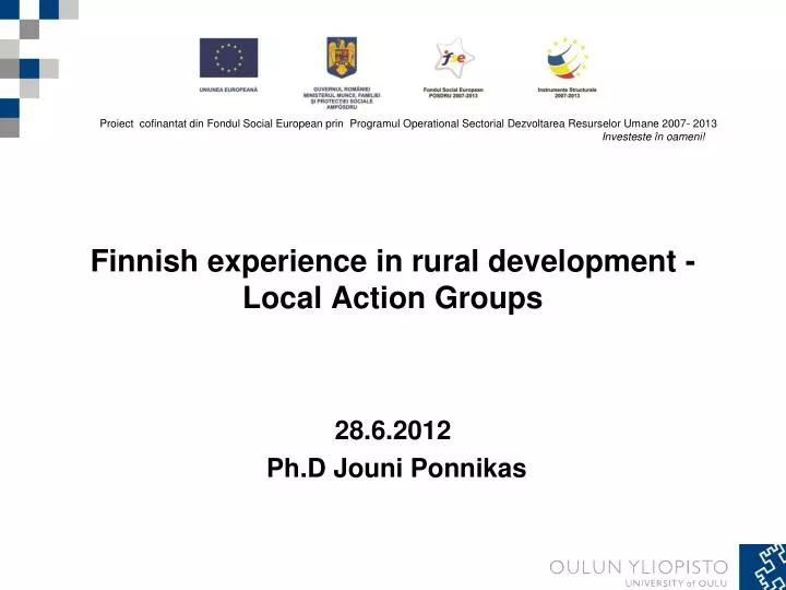 finnish experience in rural development local action groups