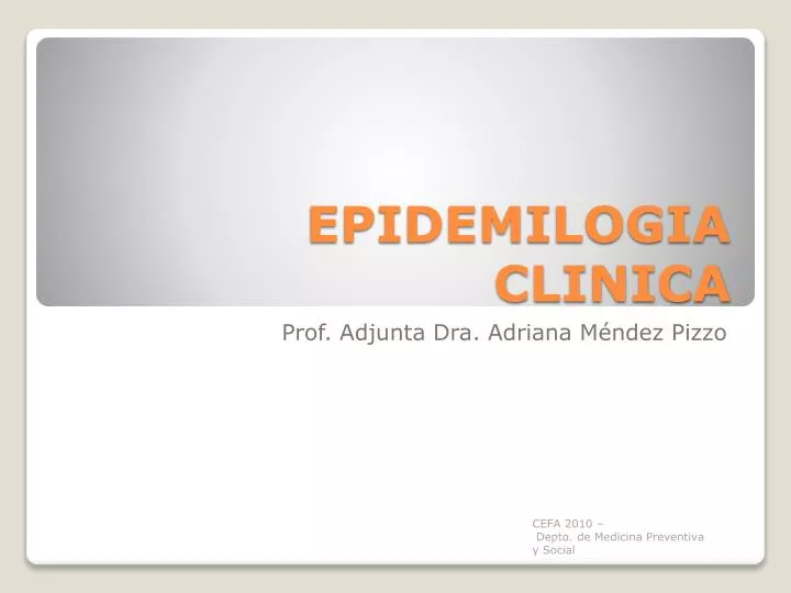 epidemilogia clinica