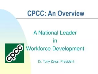 CPCC: An Overview