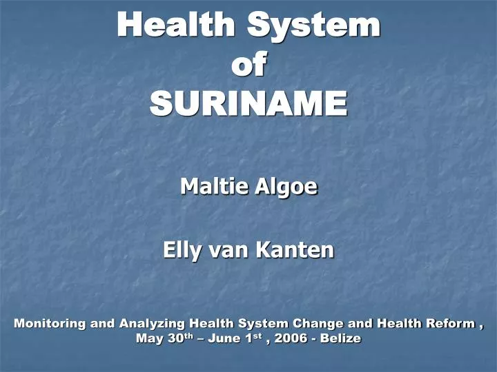 health system of suriname