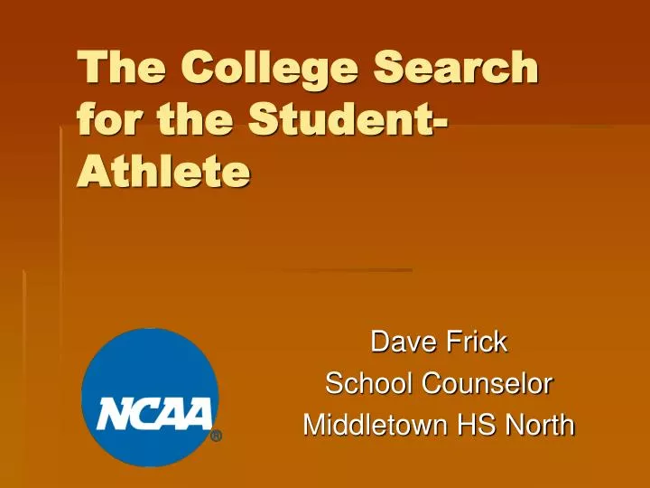 the college search for the student athlete