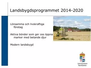 landsbygdsprogrammet 2014 2020