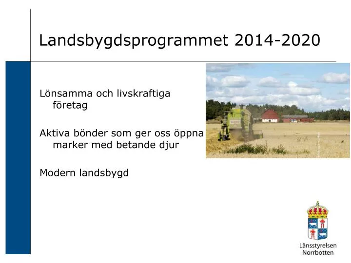 landsbygdsprogrammet 2014 2020