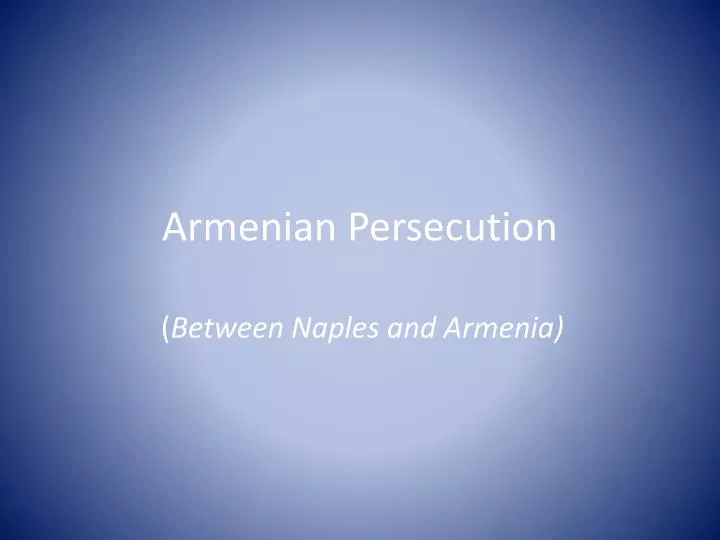 armenian persecution