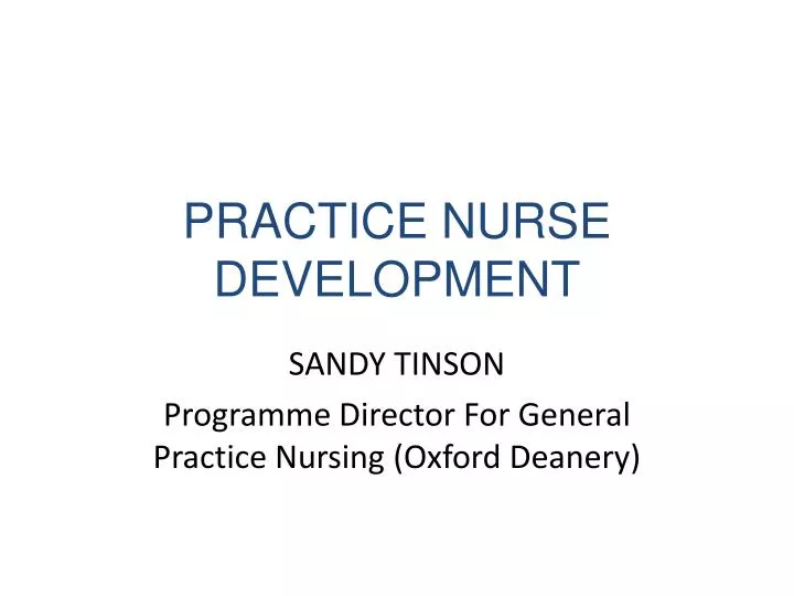 practice nurse development