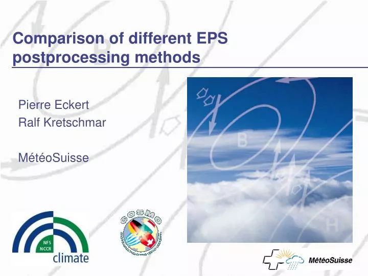 comparison of different eps postprocessing methods