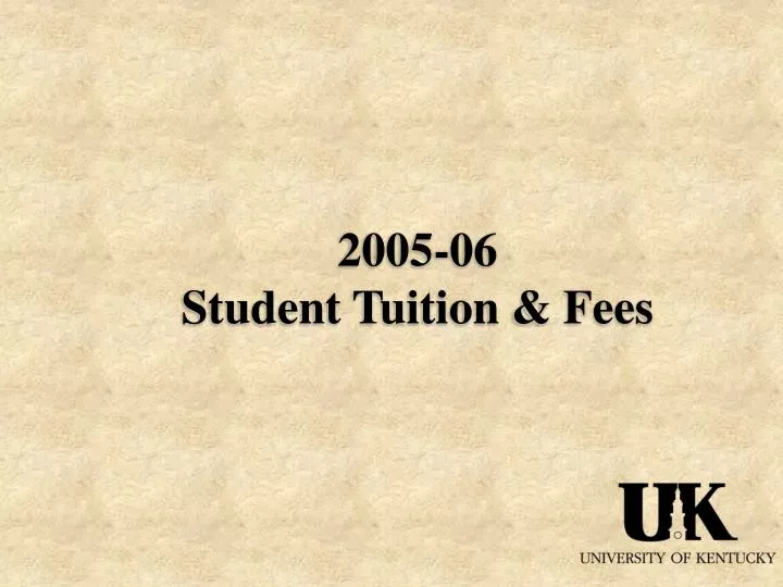 2005 06 student tuition fees
