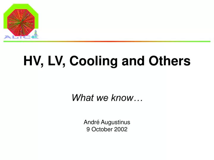 hv lv cooling and others