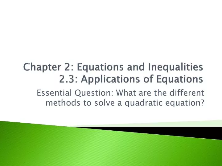 chapter 2 equations and inequalities 2 3 applications of equations