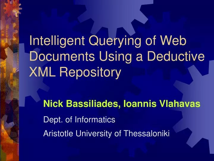 intelligent querying of web documents using a deductive xml repository