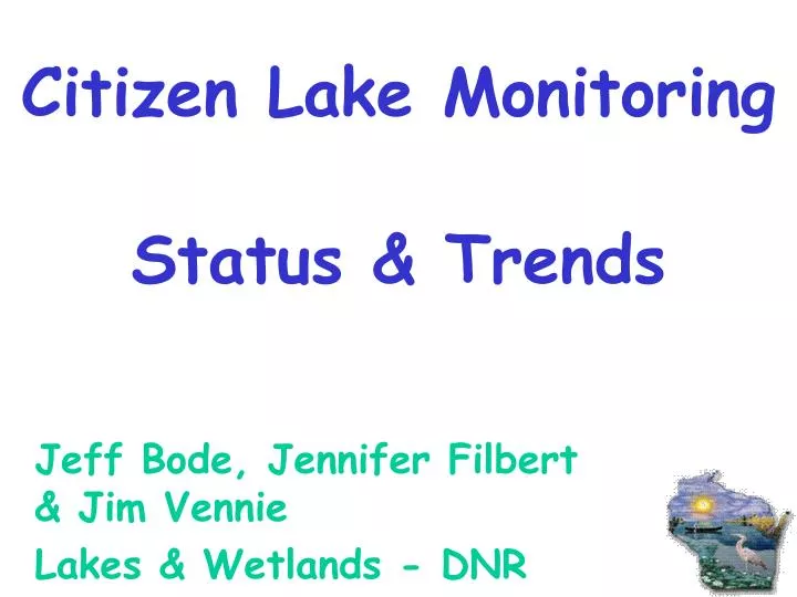 citizen lake monitoring status trends