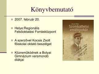 k nyvbemutat