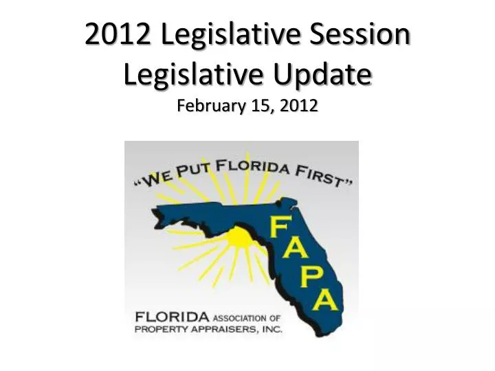 2012 legislative session legislative update february 15 2012