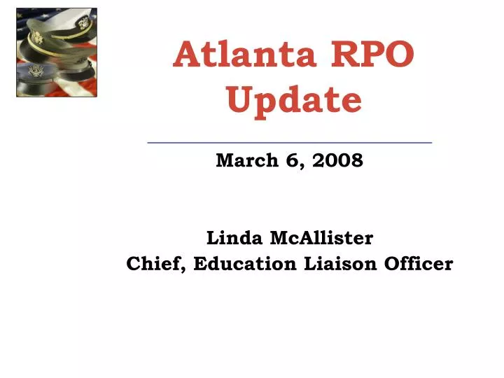 march 6 2008 linda mcallister chief education liaison officer