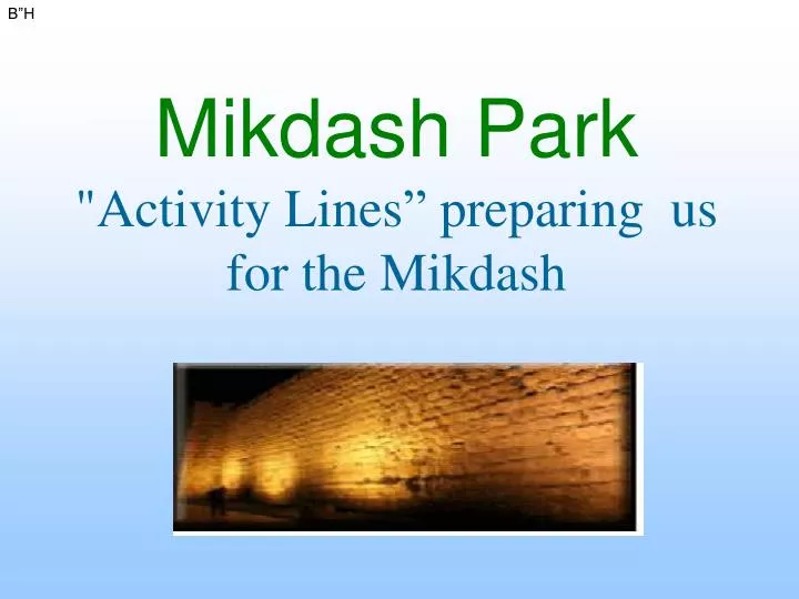 mikdash park activity lines preparing us for the mikdash
