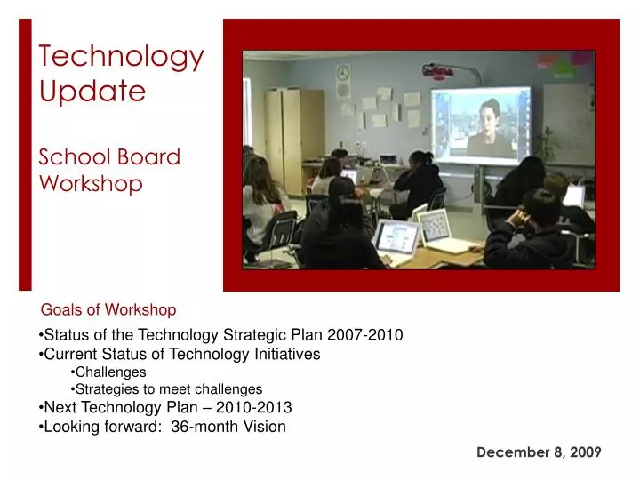 technology update school board workshop