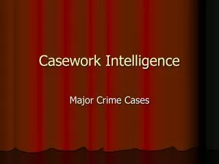 Casework Intelligence