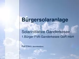 b rgersolaranlage
