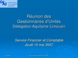 r union des gestionnaires d unit s d l gation aquitaine limousin