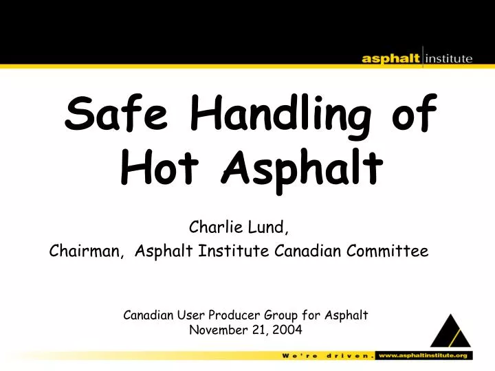 safe handling of hot asphalt