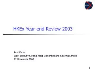 HKEx Year-end Review 2003