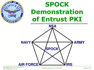SPOCK Demonstration of Entrust PKI